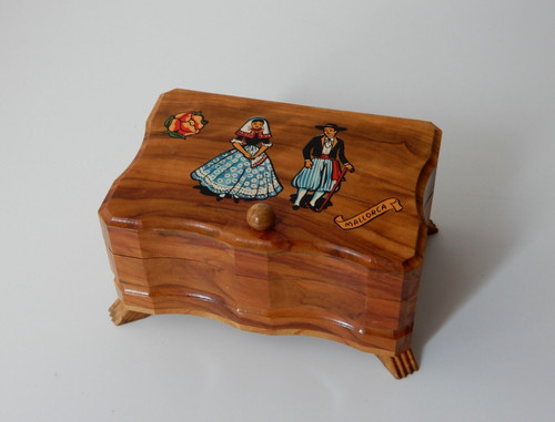 Vintage holz schmuckkästchen - holz,