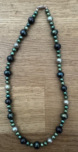 Vintage halskette kunstperlen - vintage,